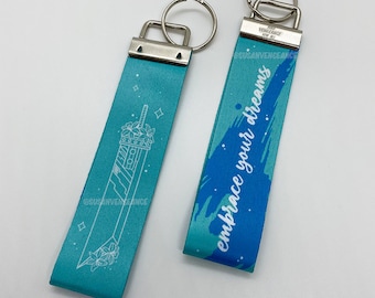 Final Fantasy VII Crisis Core Cloud Strife Zack Fair Wrist Lanyard Keychain