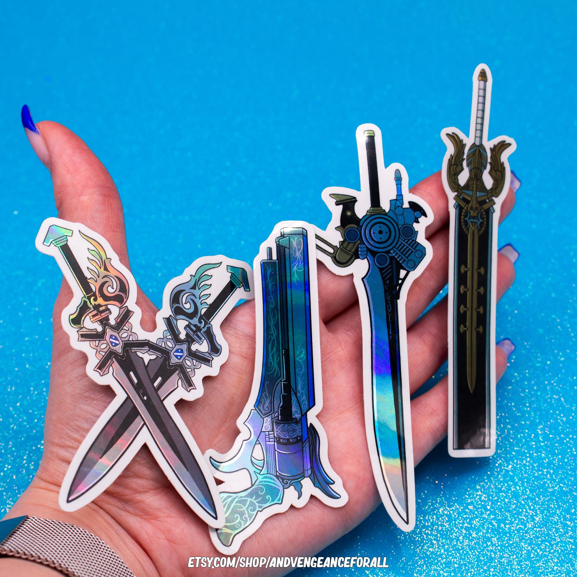 Final Fantasy XV Noctis Gladio Prompto Ignis Weapons Holographic