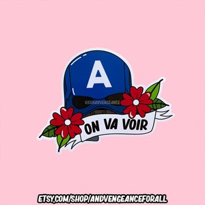 Captain America Steve Rogers On Va Voir Vinyl Sticker