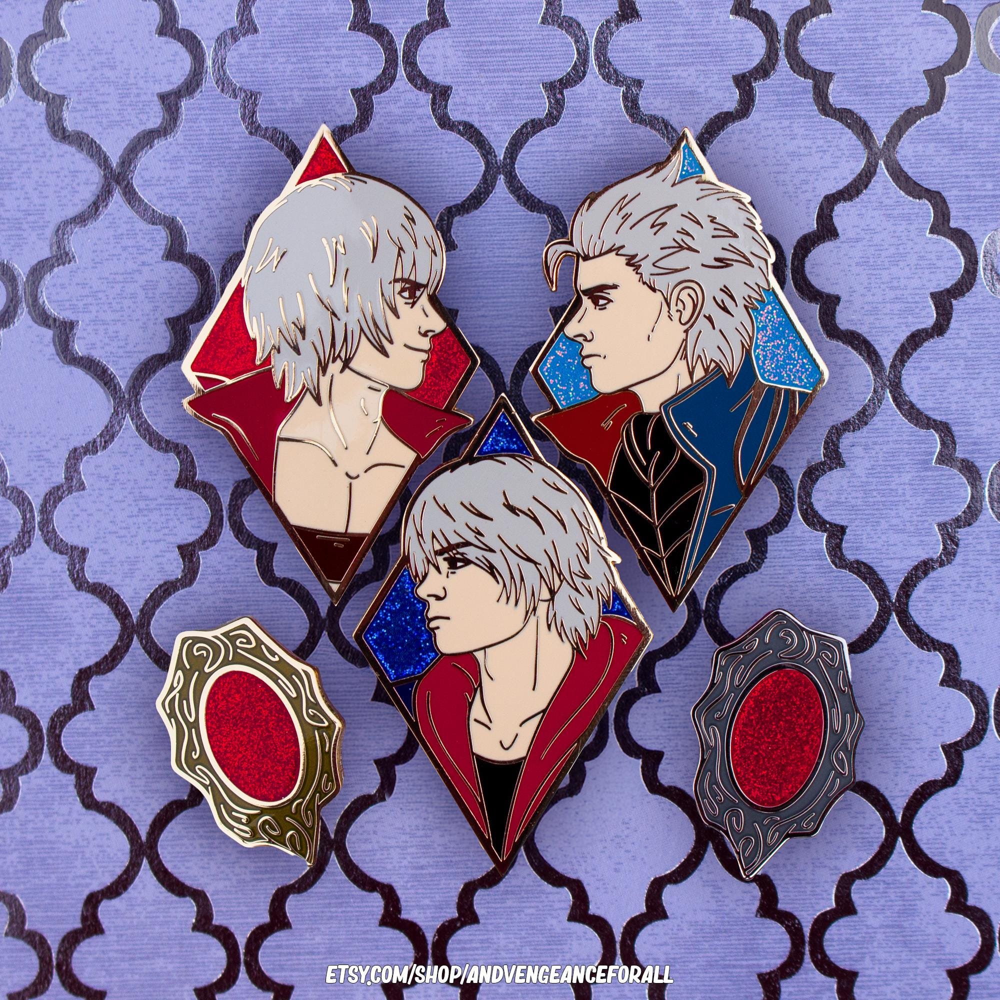 Dante and Vergil Amulets Devil May Cry 3 Sparda Twins Mini Hard