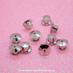 Enamel Pin Locking and Rubber Pin Back Extras for Ita Bags | Hats | Clothing