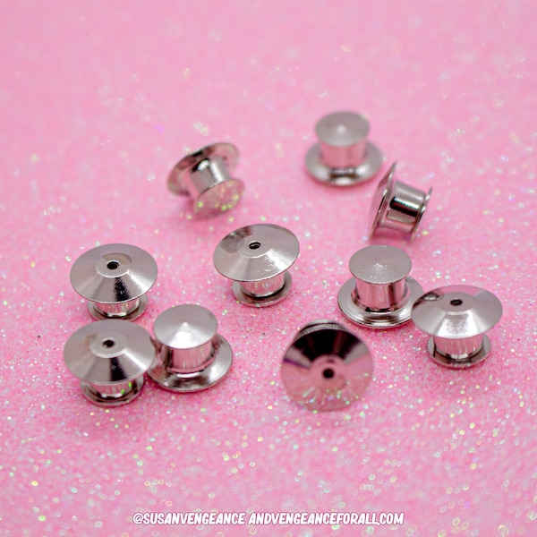 Enamel Pin Locking and Rubber Pin Back Extras for Ita Bags | Hats | Clothing