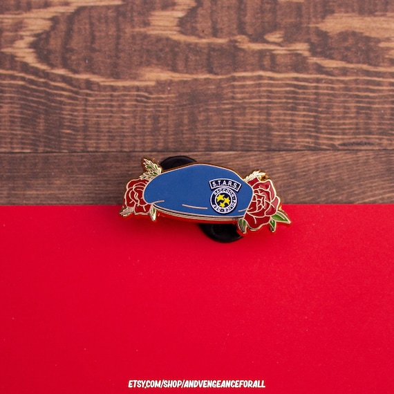 Jill Valentine Beret Roses Resident Evil Mini Enamel Pin