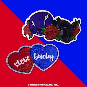 Stucky Bucky Barnes & Steve Rogers Glitter Vinyl Stickers