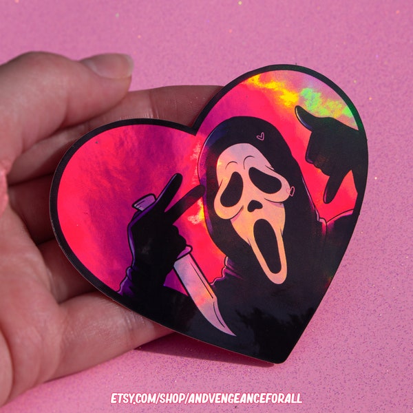 Ghostface Scream Holographic Vinyl 3 Inch Sticker | Horror| Slasher | Dead by Daylight | Fandom