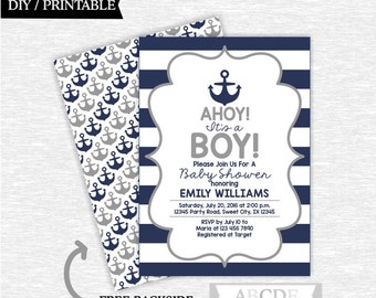 nautical invitation etsy