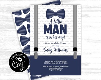 little man baby shower favors