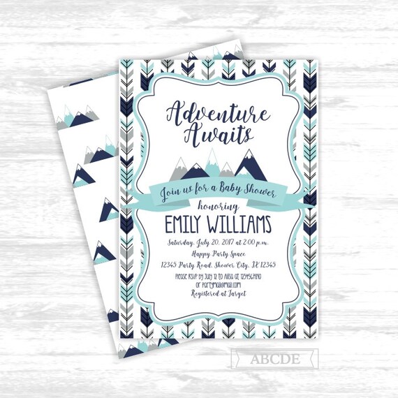 adventure awaits baby shower