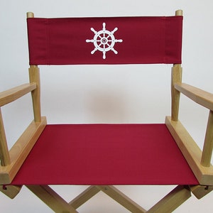 Marine Themed Replacement CANVAS Directors Chair Cover (Flat Stick, Canvas)