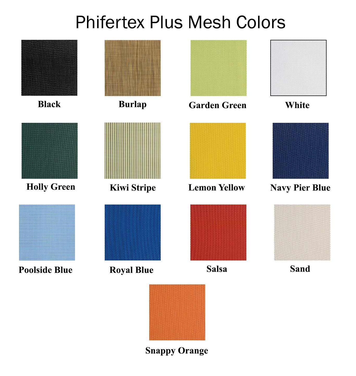 Phifertex Standard Solids White Outdoor Vinyl Mesh Fabric