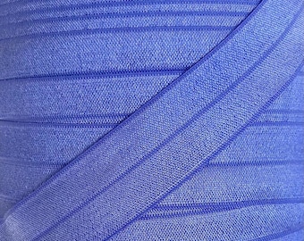 One Inch Wisteria Fold Over Elastic -FOE  Cobalt Blue 1" Elastic For Headbands and Sewing Projects - Headband Supplies