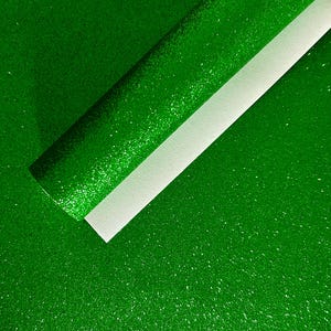 9x12&quot; - Green Glitter Fabric Sheet- Canvas Backed Fine Glitter Fabric Sheet- For Kids projects-Home Decor-bags-Jewelry-Hair Bows