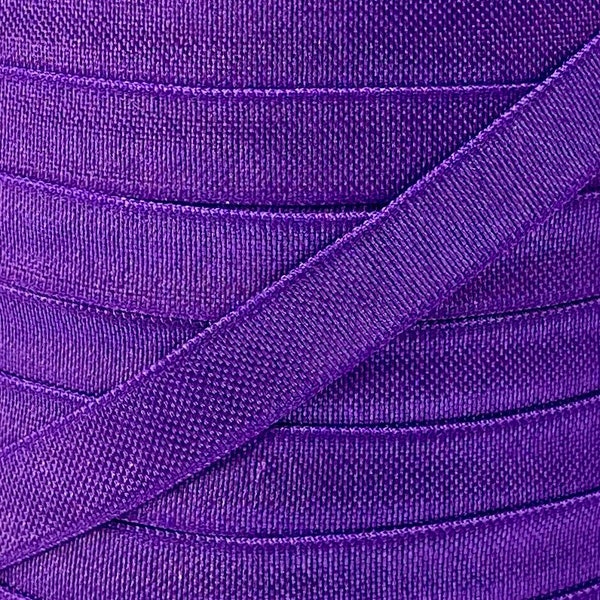 3/8" Purple Flat Satin -  Elastic For Baby Headbands, and Sewing Projects