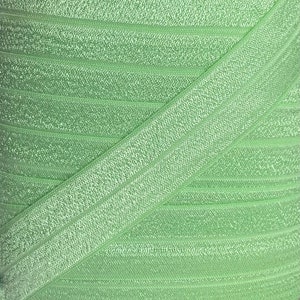One Inch Pastel Green Fold Over Elastic - Pastel Green 1&quot; Elastic For Headbands and Sewing Projects - FOE - Headband Supplies
