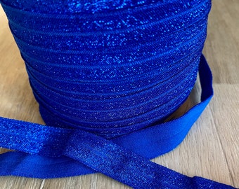 Royal Blue FOE Fold Over Elastic trim 5/8" 16mm for Hair Ties Headband Royal Blue FOE Fold Over Elastic trim 5/8" 16mm for Hair Ties Headband