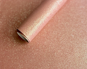 9x12" - Baby Pink Glitter Fabric Sheet- Canvas Backed Fine Glitter Fabric Sheet- For Kids projects-Home Decor-bags-Jewelry-Hair Bows
