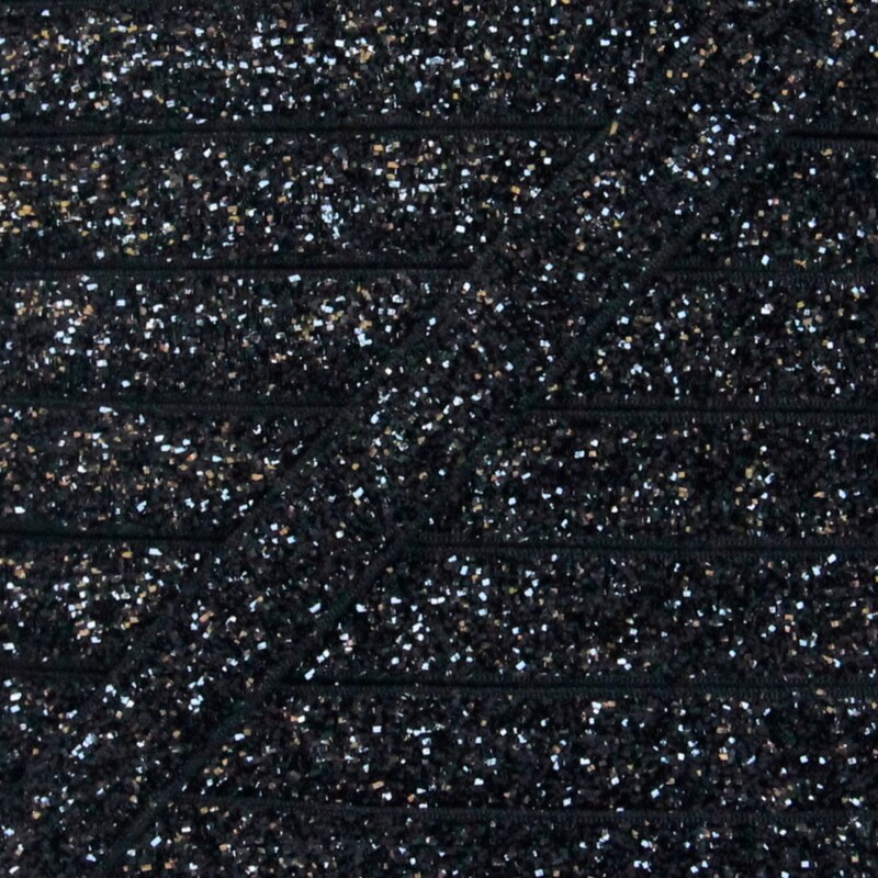 Faux Black Glitter Bottoms