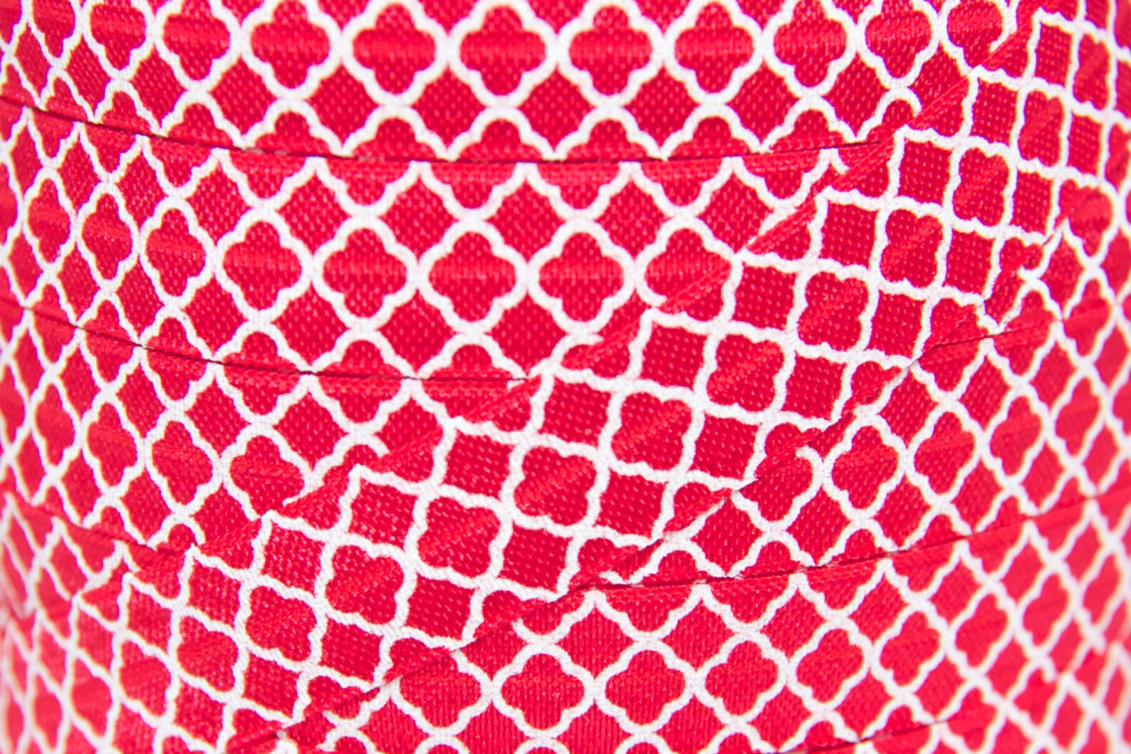 5/8 Red and White Quatrefoil Fold Over Elastic Elastic Etsy