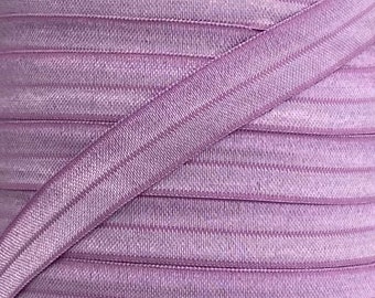 5/8" Light Purple/Hyacinth Fold Over Elastic - Elastic For Baby Headbands and Hair Ties - 1, 5 or 10 Yards of 5/8 inch FOE
