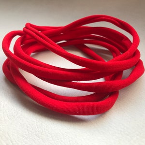 Red Nylon Headbands  - Nylon Headbands - Skinny Hair Headband for Baby Headbands