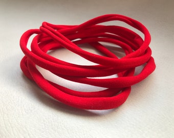 Red Nylon Headbands  - Nylon Headbands - Skinny Hair Headband for Baby Headbands