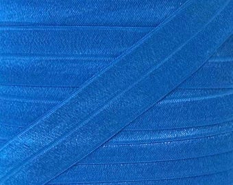 One Inch Royal Blue Fold Over Elastic -FOE  Cobalt Blue 1" Elastic For Headbands and Sewing Projects - Headband Supplies