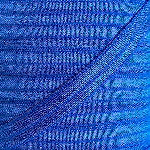 3/8 &quot; Electric Blue Fold Over Elastic - FOE Elastic For Baby Headbands, Hair Ties  and Sewing