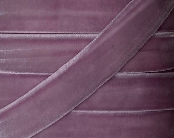 5/8" Lavender Velvet Elastic - Elastic For Headbands, Sewing or Hair Ties - 1 or 5 Yards of 5/8 inch Velvet FOE