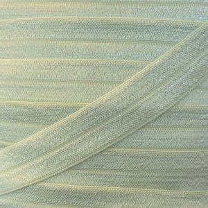 5/8&quot; Pale Lime Fold Over Elastic - Elastic For Baby Headbands and Hair Ties - 5/8 inch FOE