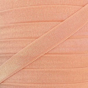 3/8&quot; Peach Flat Elastic - Elastic For Baby Headbands and Hair Ties - 1, 5  or 10 yards Yards of 3/8 inch FOE