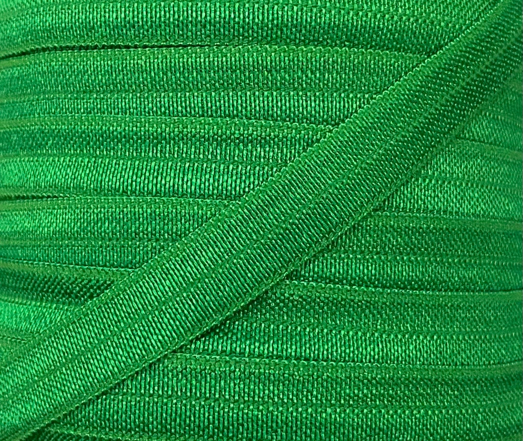 3/8 Emerald Green Fold Over Elastic FOE Elastic for - Etsy