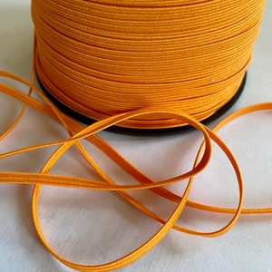 1/8&quot; Tangerine Skinny Elastisch - Elastisch für Baby Stirnbänder - 5 Meter
