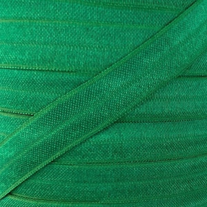 5/8&quot; Forest Green Fold Over Elastic - Elastic For Baby Headbands and Hair Ties - In 1, 5 or 10 Yards of 5/8 inch FOE