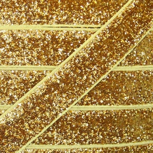 5/8" Gold Glitter Elastic - Elastic For Baby Headbands and Hair Ties - 1 or 5 Yard Lengths