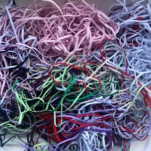 10 Yard Grab Bag 1/8&quot; skinny Elastic