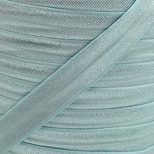 5/8&quot; Light Blue Fold Over Elastic - FOE Elastic For Baby Headbands, 1, 5 or 10 yard lengths - 5/8 inch for Hair Ties and Sewing Projects