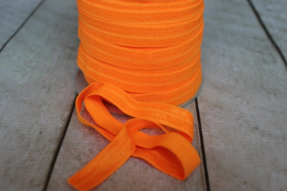 1/4 inch Elastic Tangerine Orange Elastic