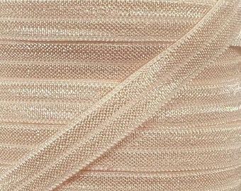 Elástico marfim à luz de velas de 3/8 "- elástico dobrável para tiaras de bebê, laços de cabelo e costura
