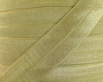 One Inch Sage Green Fold Over Elastic - Pastel Green 1" Elastic For Headbands and Sewing Projects - FOE - Headband Supplies