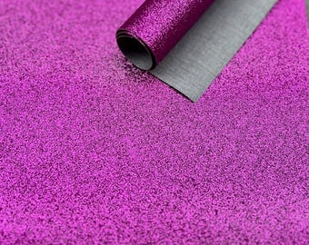 9x12" - Hot Pink Glitter Fabric Sheet- Canvas Backed Fine Glitter Fabric Sheet- For Kids projects-Home Decor-bags-Jewelry-Hair Bows