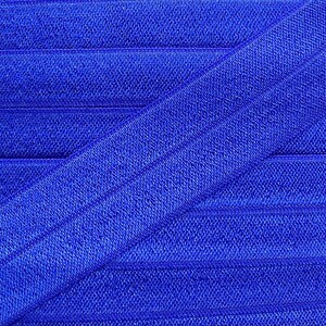 One Inch Cobalt Blue Fold Over Elastic -FOE  Cobalt Blue 1&quot; Elastic For Headbands and Sewing Projects - Headband Supplies