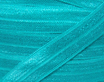 5/8" Jade Fold Over Elastic - FOE Elastic For Baby Headbands, Hair Ties and Sewing Projects