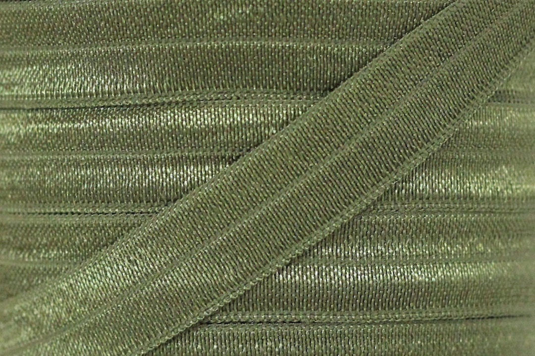 1 Inch Fold Over Elastic, 1in FOE, Matte Finish, BTY: by the Yard