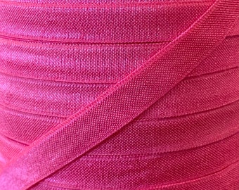 3/8" Shocking Pink Flat Elastic - Elastic For Baby Headbands, and Sewing Projects