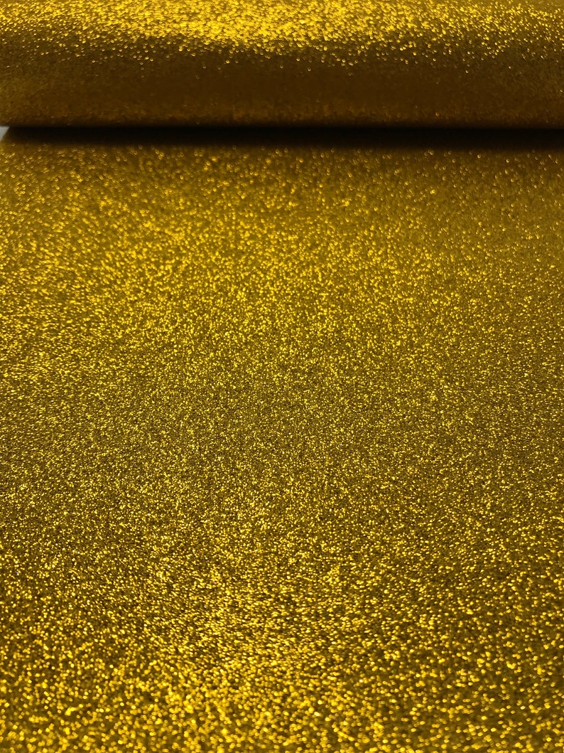 Gold Glitter Fabric Sheet Canvas Backed Fine Glitter Fabric Etsy