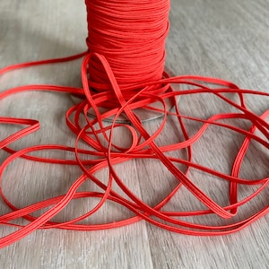 1/8&quot; Poppy Skinny Elastic 5 yards - Elastic For Baby Headbands - 1/8 inch