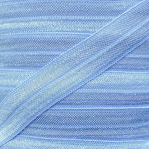 5/8&quot; French Blue Fold Over Elastic - FOE Elastic For Baby Headbands, 1, 5 or 10 yard lengths - 5/8 inch for Hair Ties and Sewing Projects