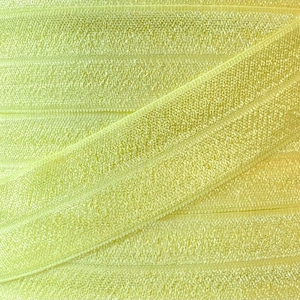 One Inch Yellow Fold Over Elastic - Yellow 1&quot; Elastic For Headbands and Sewing Projects - FOE - Baby Headbands - Headband Supplies