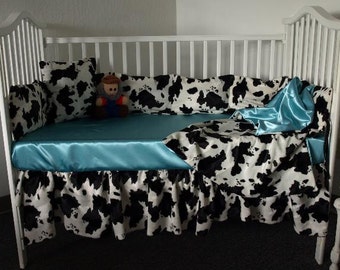 cow print baby bedding