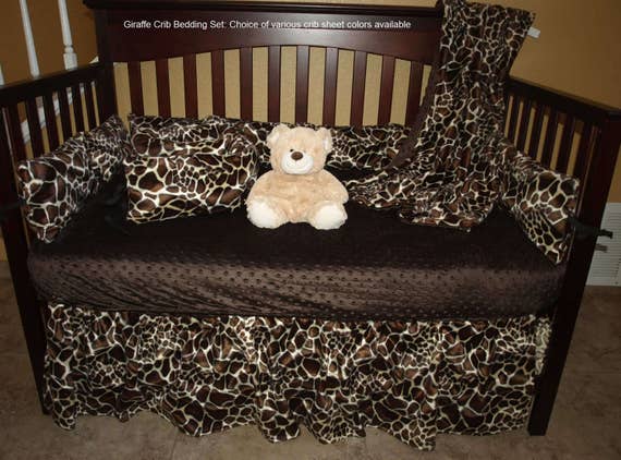 giraffe print crib sheets